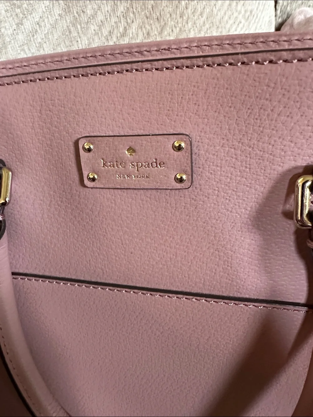 kate spade Pink Leather Satchel with Crossbody Strap