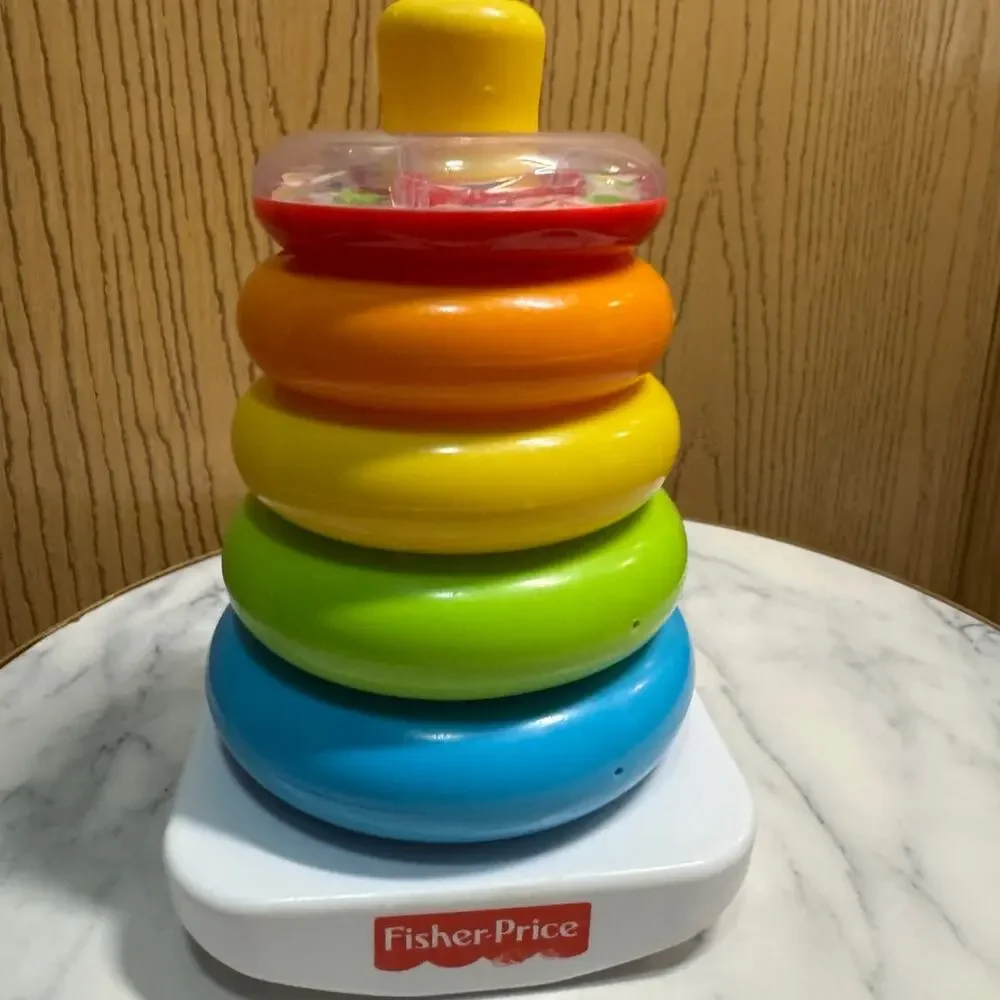 Fisher price rock a stack with rattler vintage