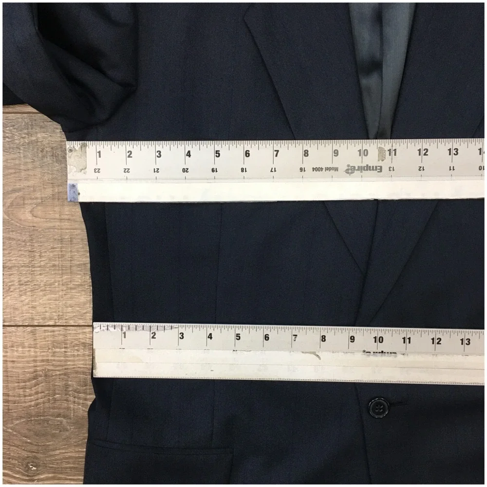 VINTAGE YSL‎ Mens Blazer Sport Coat Casual Jacket Size 40L Classic Wool Suit