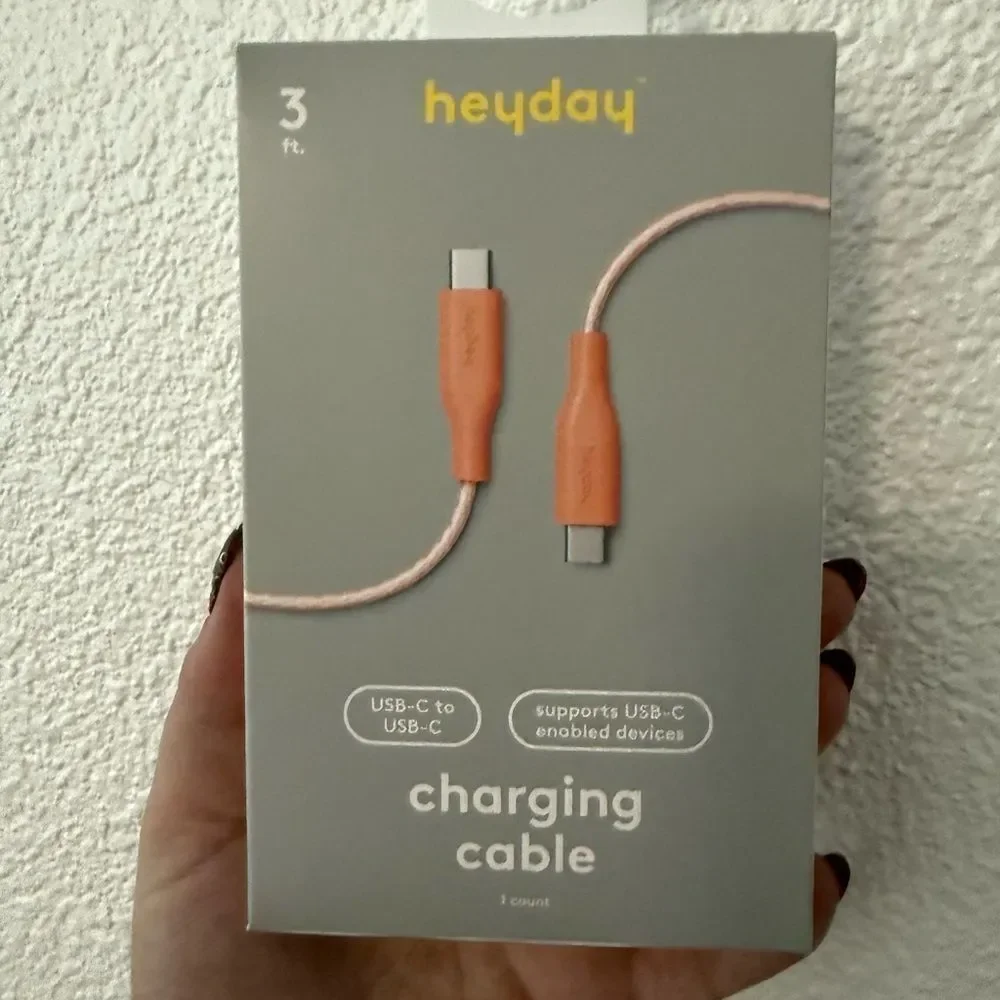 Heyday USB-C to USB-C Cable - Coral