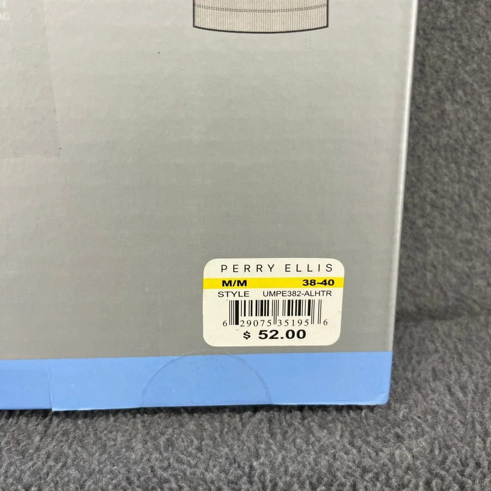 Perry Ellis Portfolio Tank Top Mens Medium 5 Pack White Grey Black Ribbed Cotton