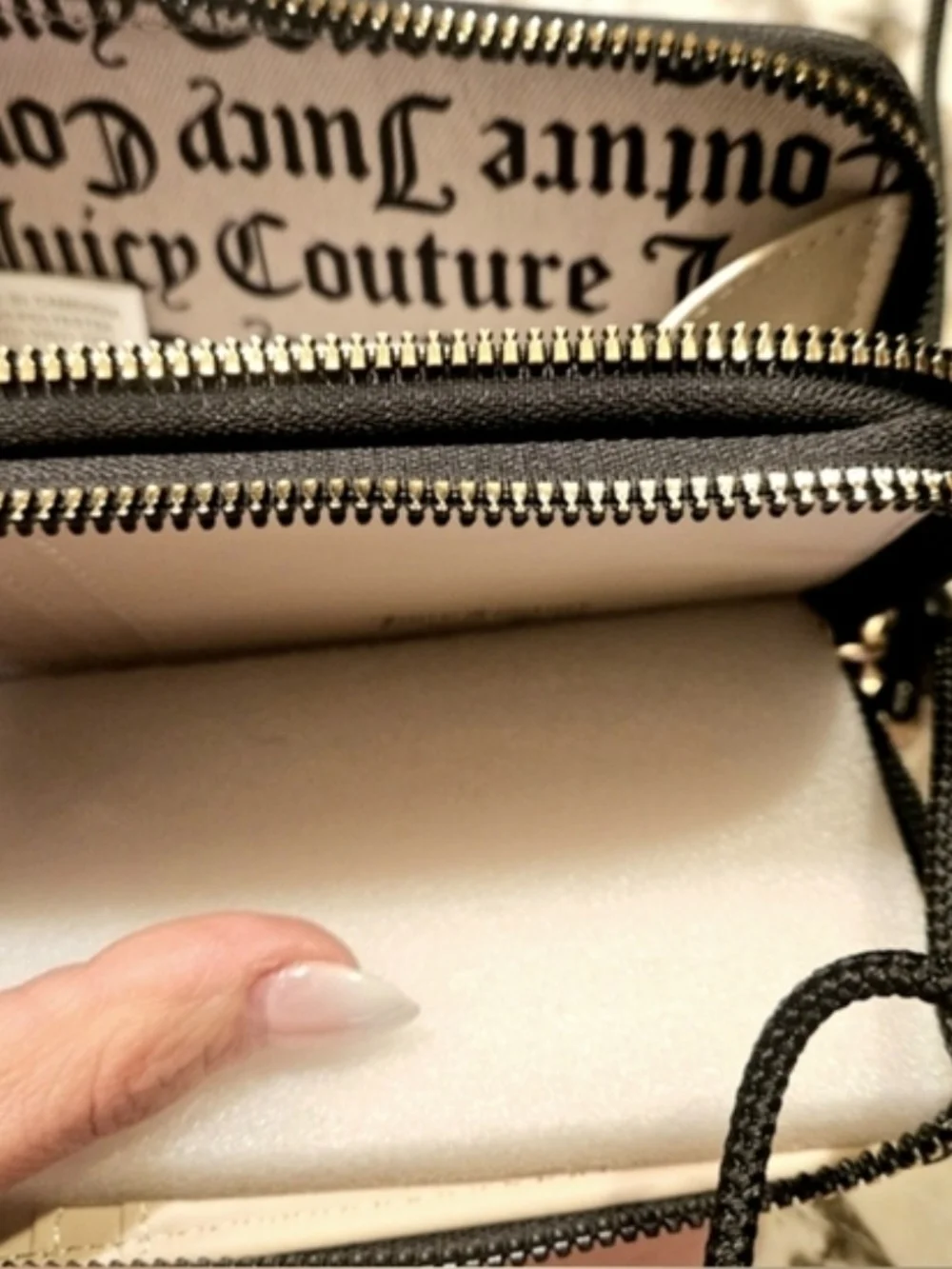 Juicy Couture Dusty Blush and Chocolate Double Zip Around Wallet-NWT!