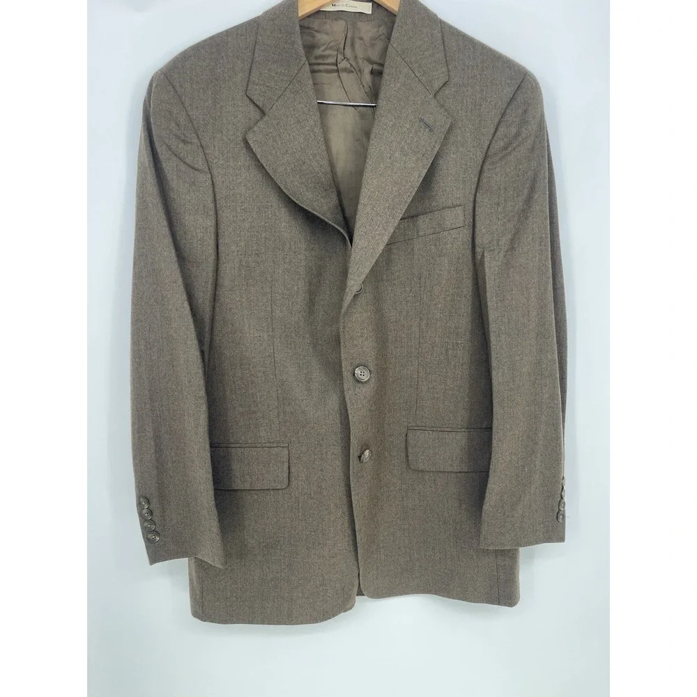 Vintage Chaps Ralph‎ Lauren Brown 37R Wool Blazer Men Size  Two Button Bag 2
