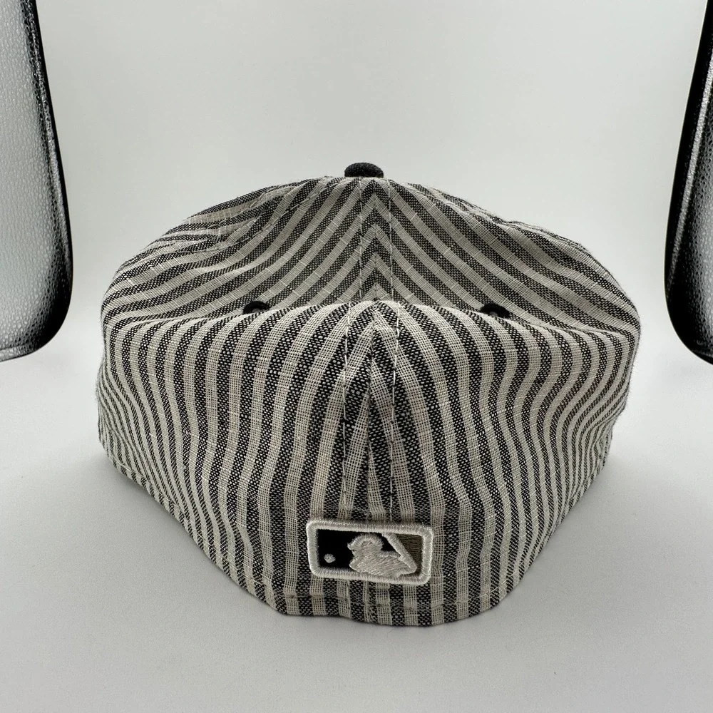 Los Angeles Dodgers Hat New Era 59FIFTY Striped Seersucker Fitted Size 7 3/8 NEW