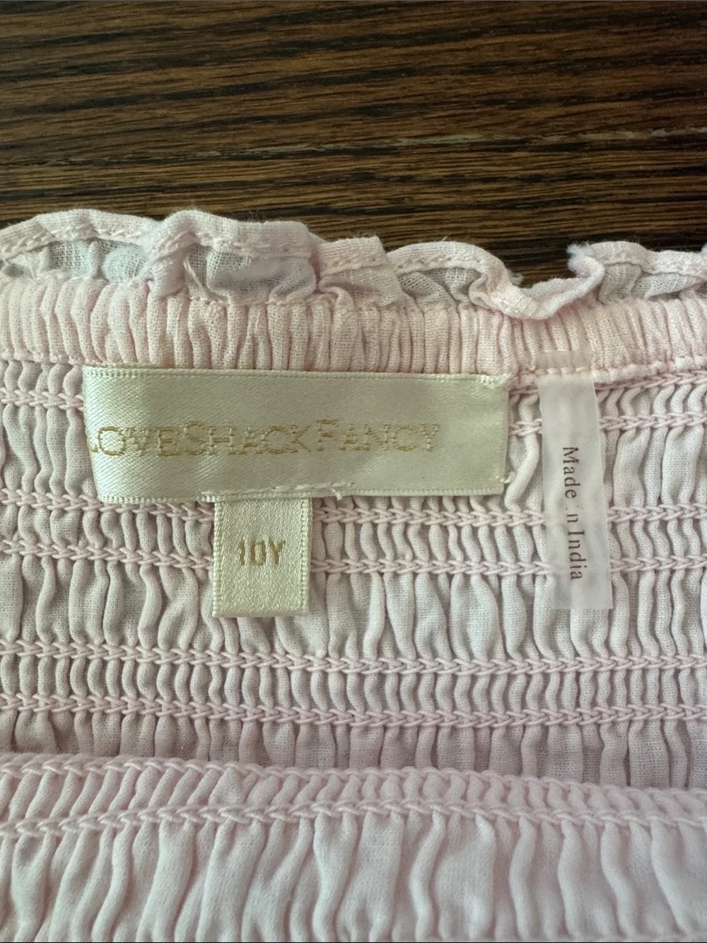 LoveShackFancy eyelet trimmed pink