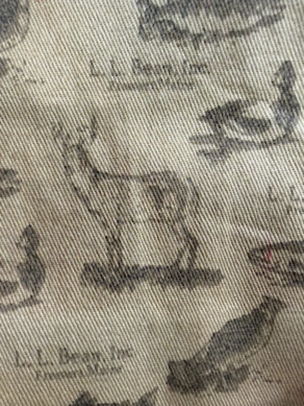 L.L. Bean home distress backing
