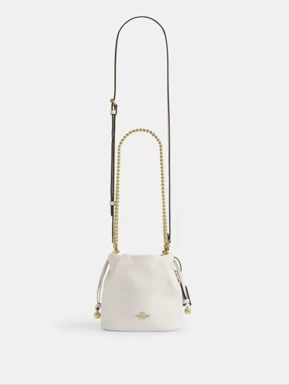 Coach tag polyester gold