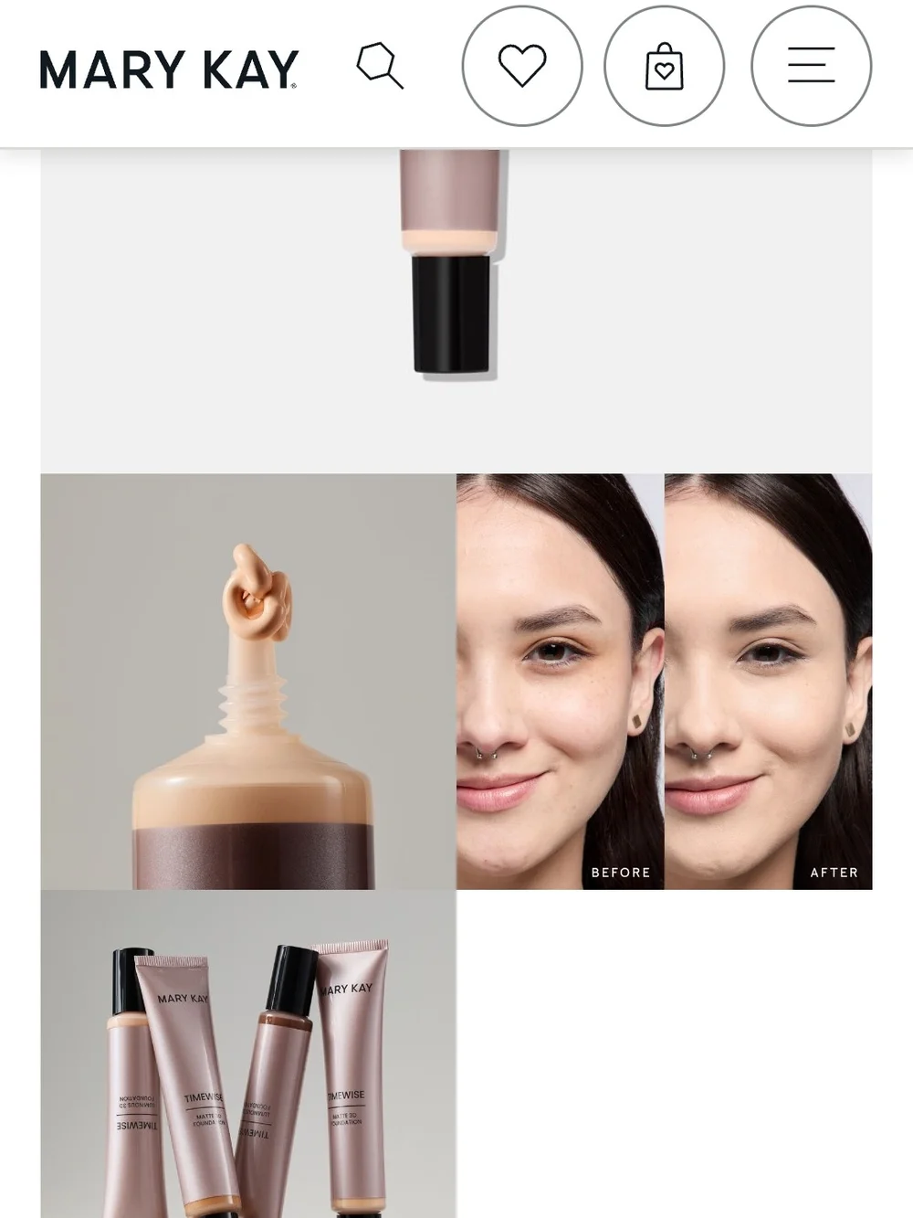 Mary Kay TimeWise Matte 3D Foundation - Volu-firm MEDIUM 10