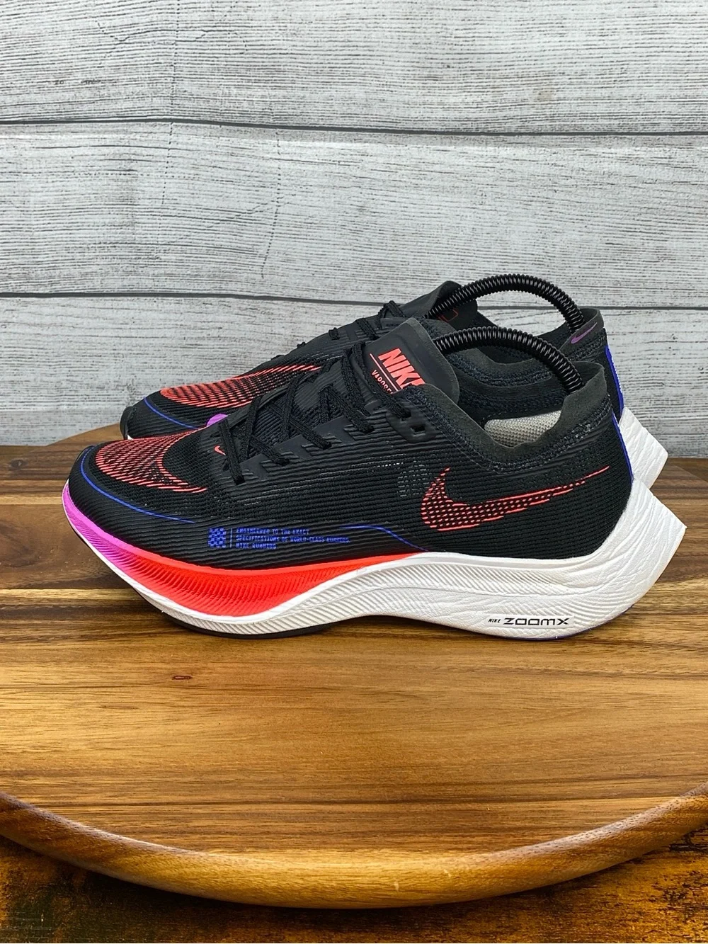 Nike ZoomX Vaporfly Next% 2 Black Fuchsia Crimson Running Shoe Women’s Size 8.5