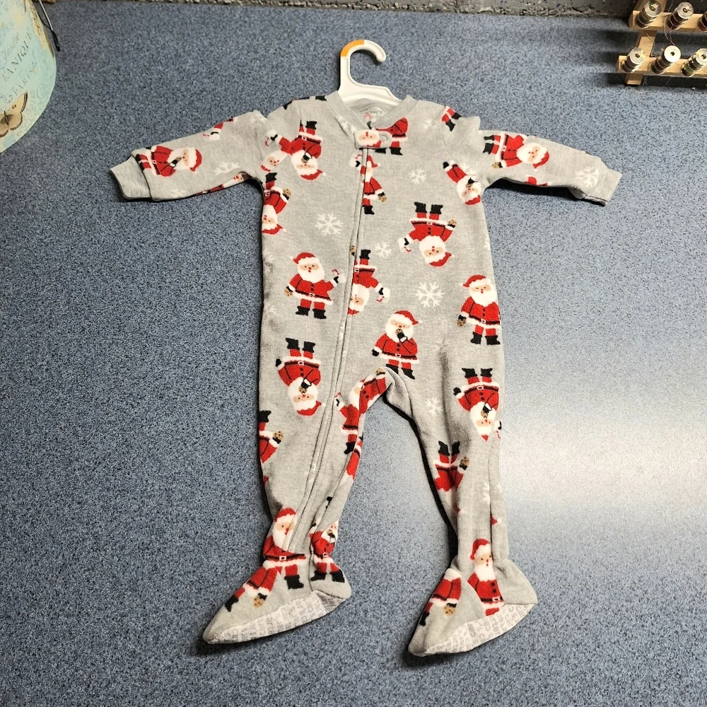 Carter's Footie Santa Pajama's, Size 12 Months, RN#35623, NWT