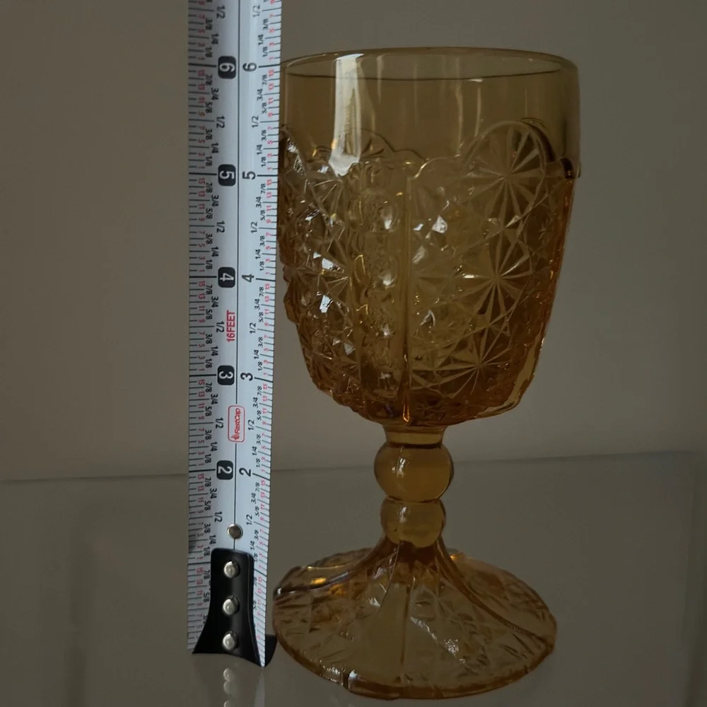 Vintage amber goblet