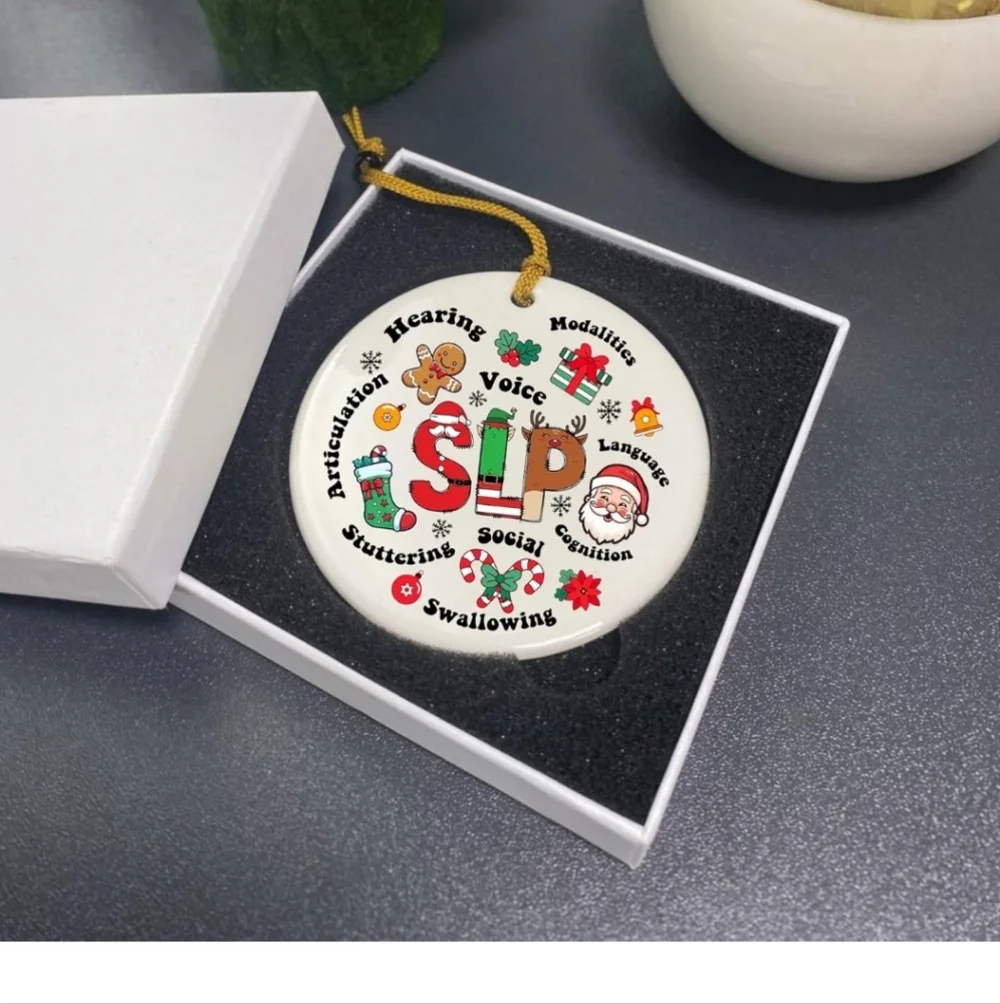 2 Set Speech Therapy Occupation Ornaments