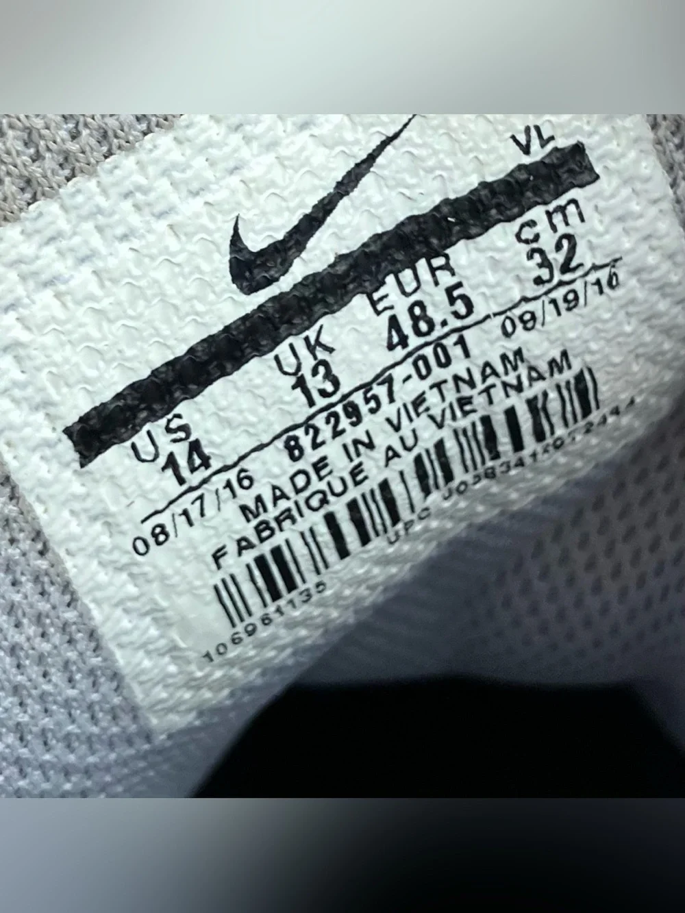 Nike men’s size