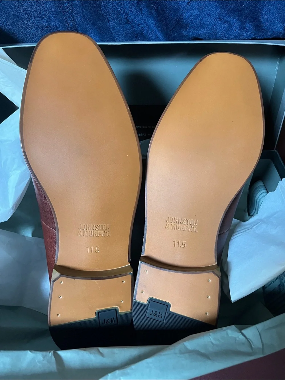 Johnston & Murphy sleek chestnut