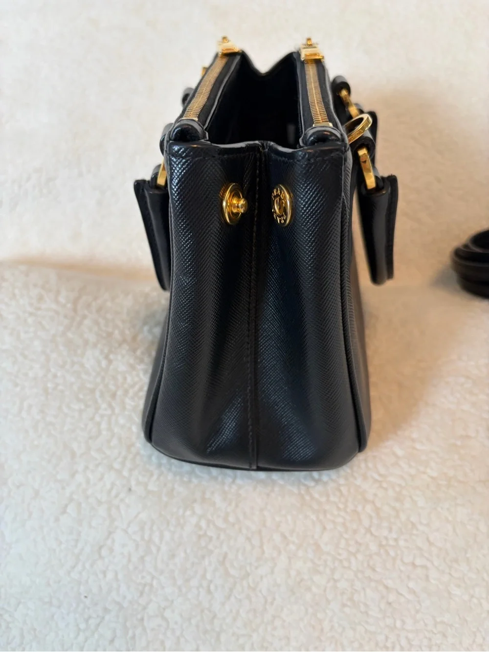 Prada Galleria Micro Saffiano Leather Black Bag