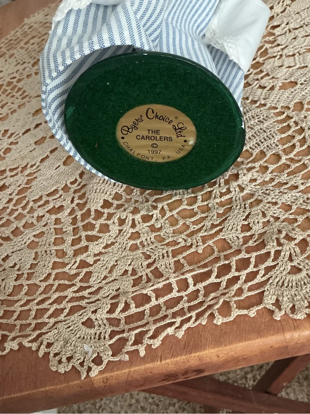 1997 Byers Choice Baker Lady w/Gingerbread House