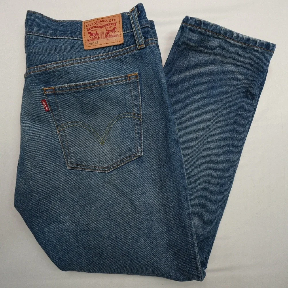 Levi's 501‎ Men's Fit 33x27.5 Jeans Button Fly Original Fit Straight Leg Blue