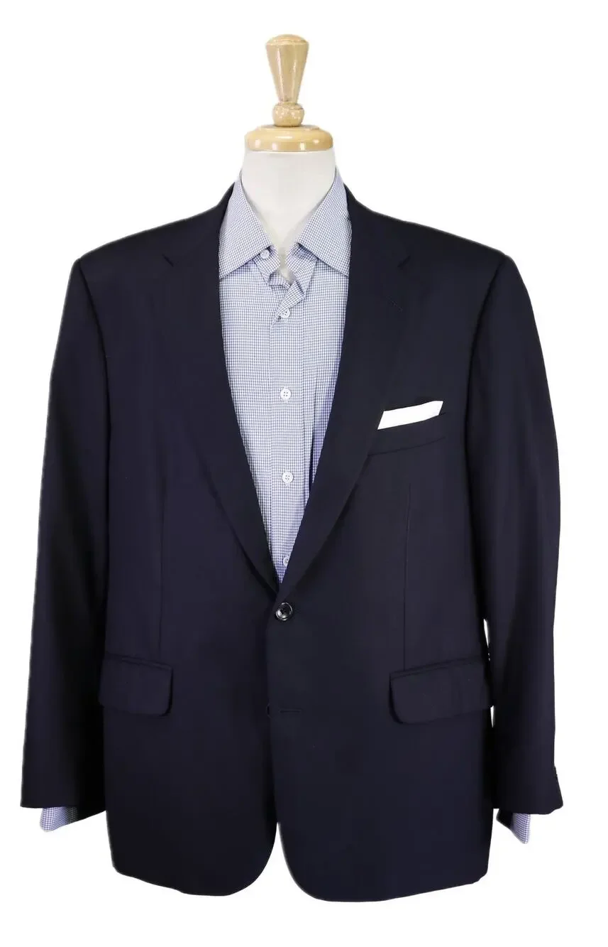 Maus & Hoffman Navy Blue 100% Cashmere 2-Btn Blazer Jacket 44S