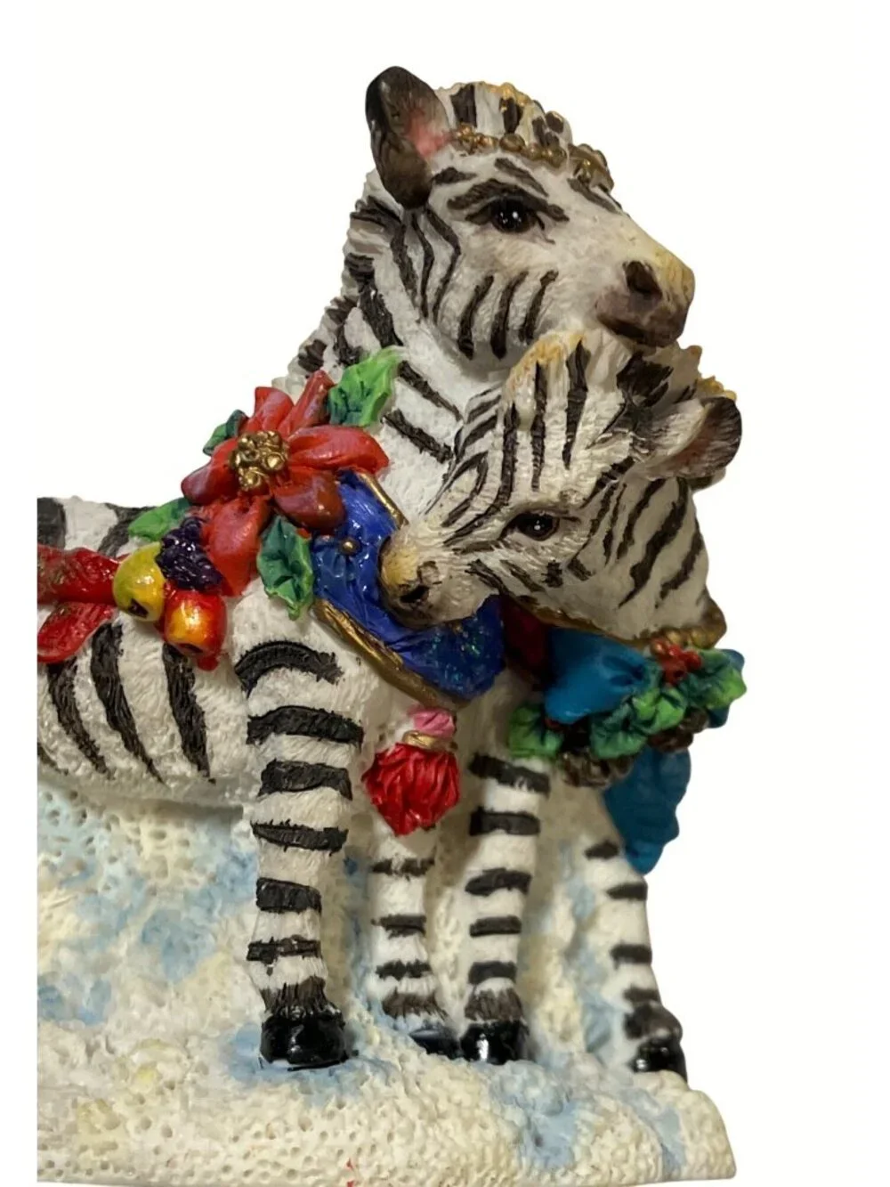 Crinkle Claus Crinkle Zebras Figurine 1999 Possible Dreams Holiday Decor