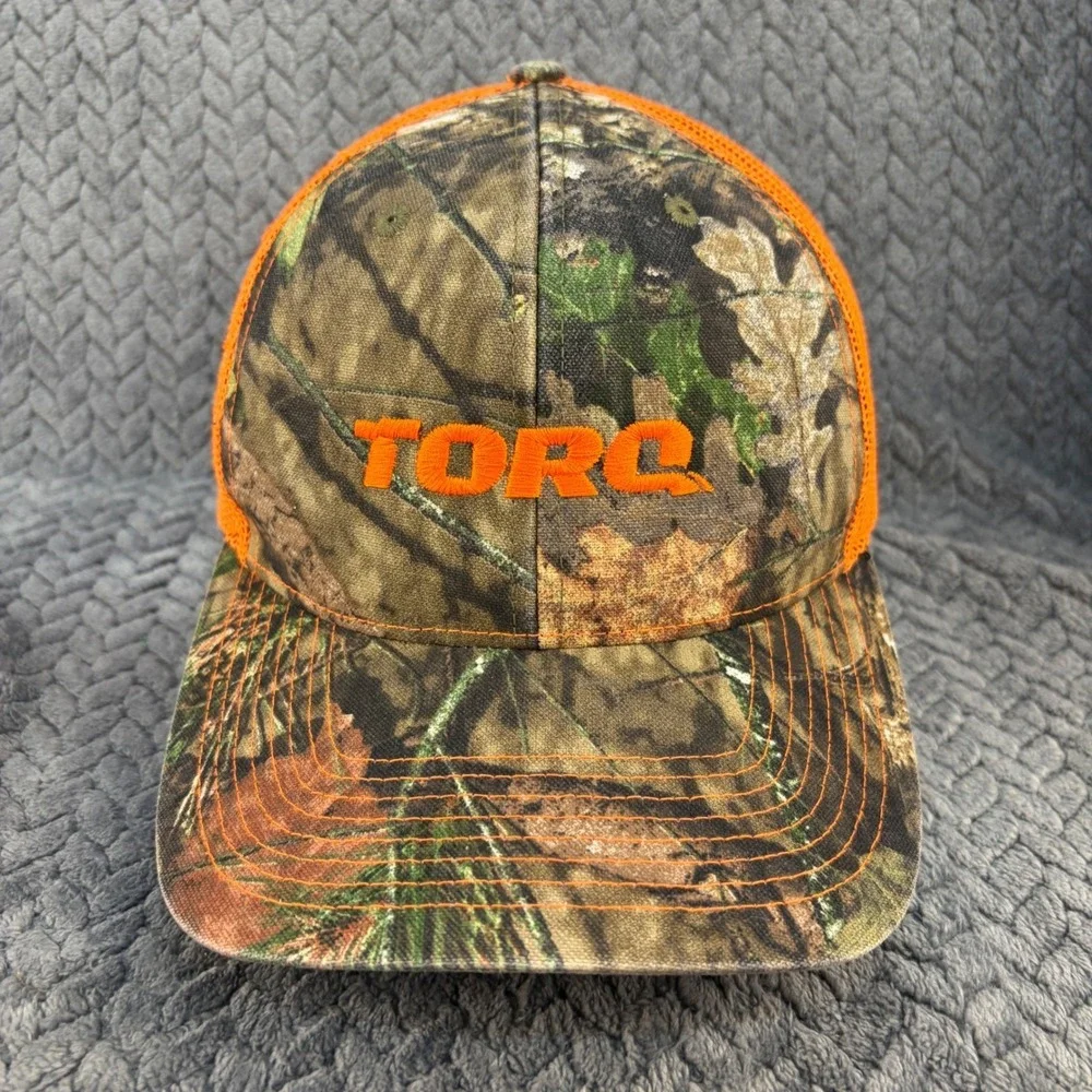 Outdoor Cap TORQ Camo Blaze Orange Mesh Trucker Hat Snapback Hunting Cap 0567