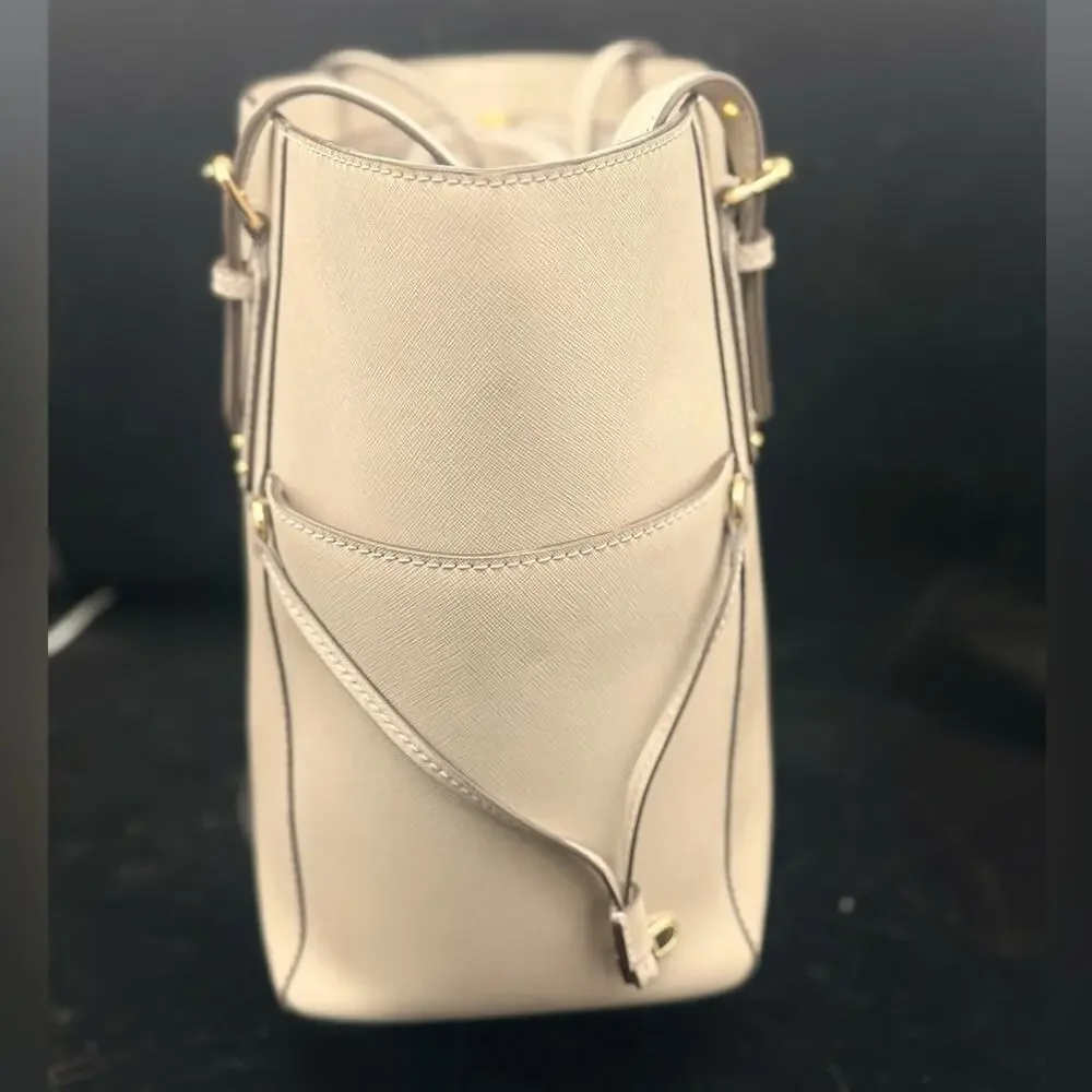 MK Voyager Saffiano Leather Tote | Pearl Gray | Excellent Condition