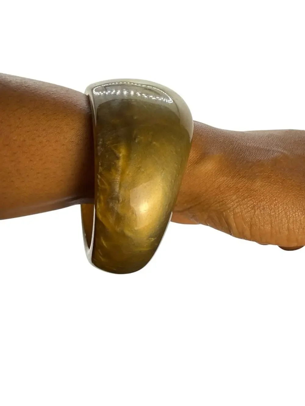 Chunky Gold Tone Bangle Bracelet