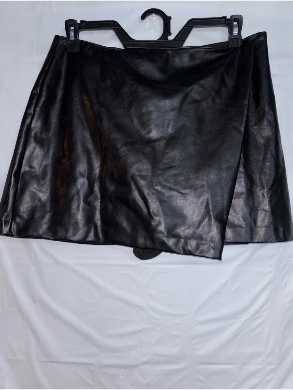 Abercrombie & Fitch Black Faux Leather Mini Skirt