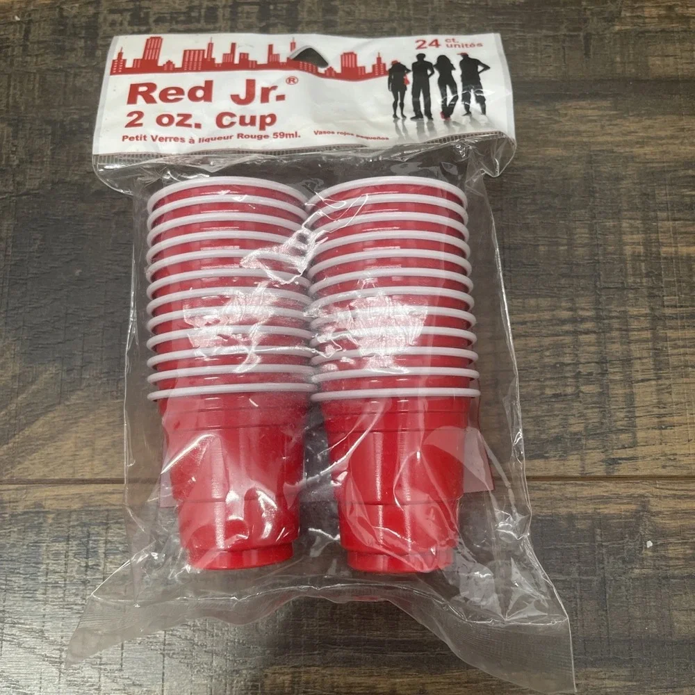 Red‎ Jr. 2 Oz. Red Plastic Cups (24-Pack)