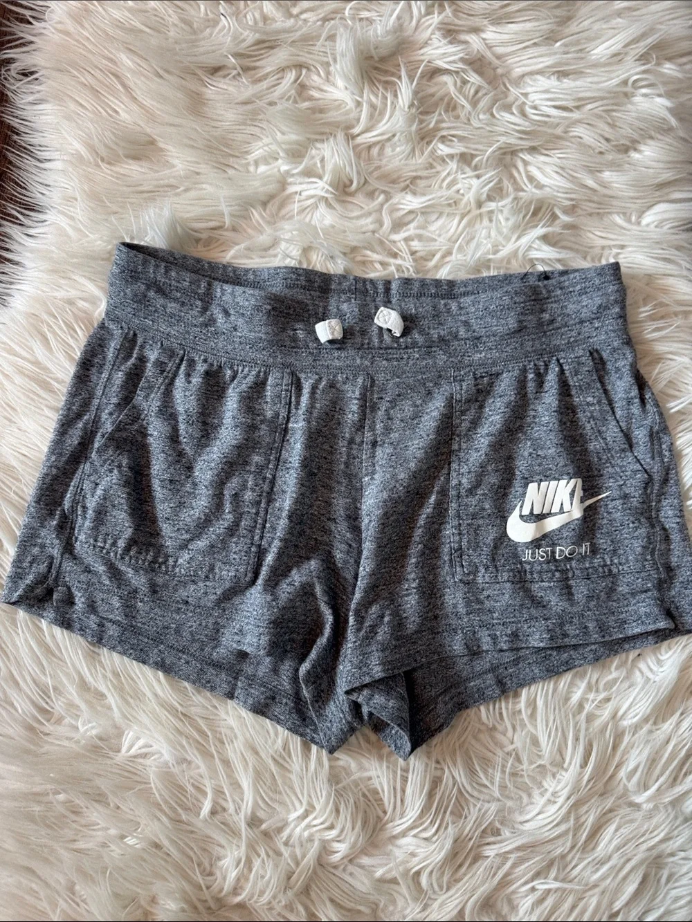 Nike Women's Heather Gray Athletic Lounge Shorts
