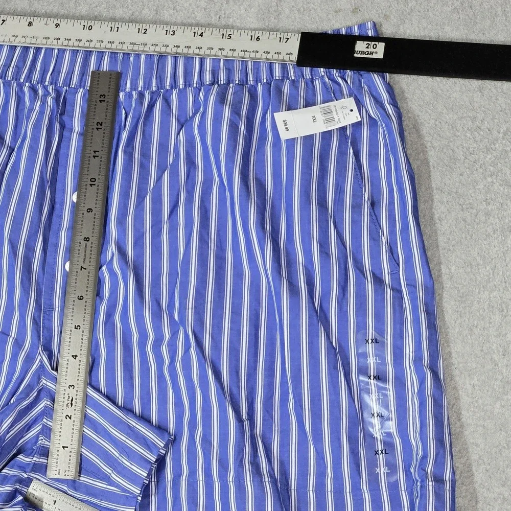 GAP Women Sleepwear XXL Blue Shorts Striped Pajama Pants Organic Cotton NWT