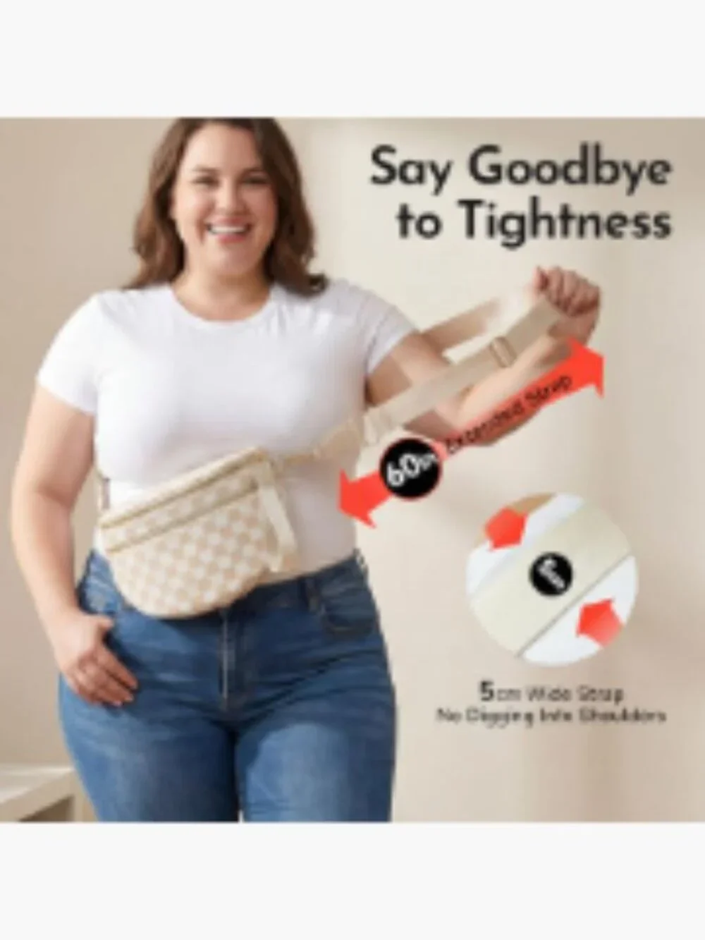 N/A checkered crossbody