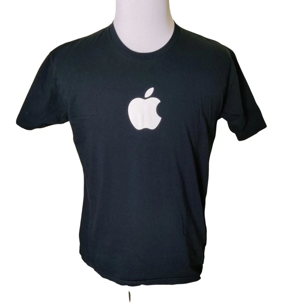 Apple Macintosh‎ Logo T Shirt G5 Unisex Large Black Made in USA