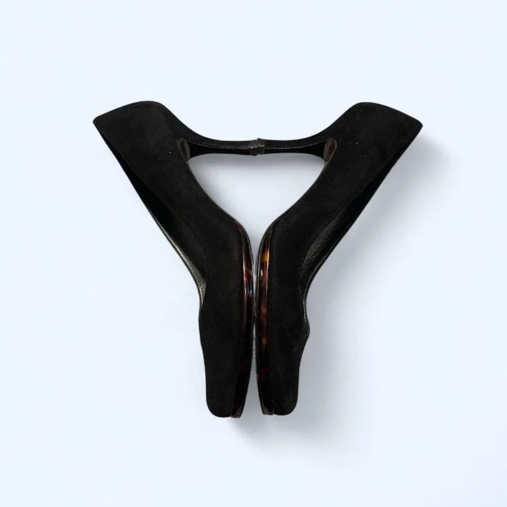Black Suede Tortoise Shell Pumps size‎ 9 by Stuart Weitzman