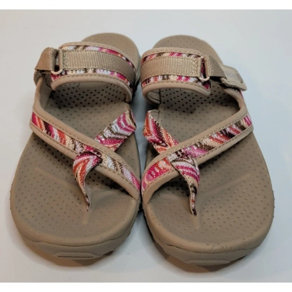 Skechers Outdoor Lifestyle Womens Sandals Beige Pink‎ Adjustable Comfort 7