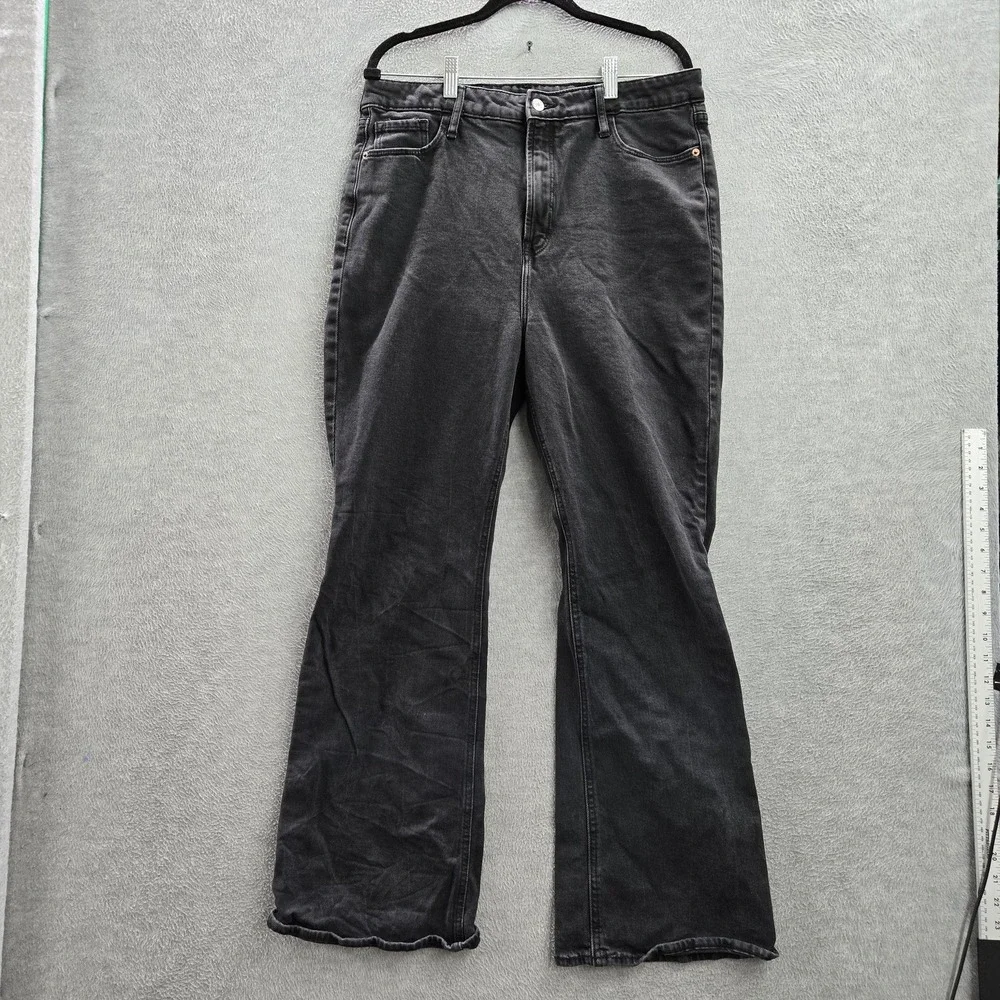 Old Navy Women‎ Jeans 14 Black Denim Flare 30