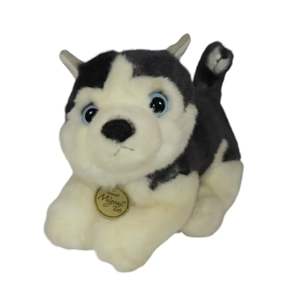 Aurora‎ Miyoni Tots Plush Husky Puppy Dog Stuffed Animal Blue Eyes Realistic
