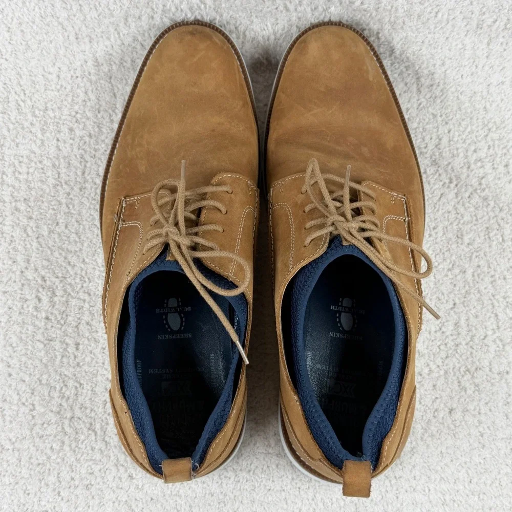 Johnston & Murphy XC4 Prentiss Tan Waterproof Leather Shoes 59-1772 Mens 13M