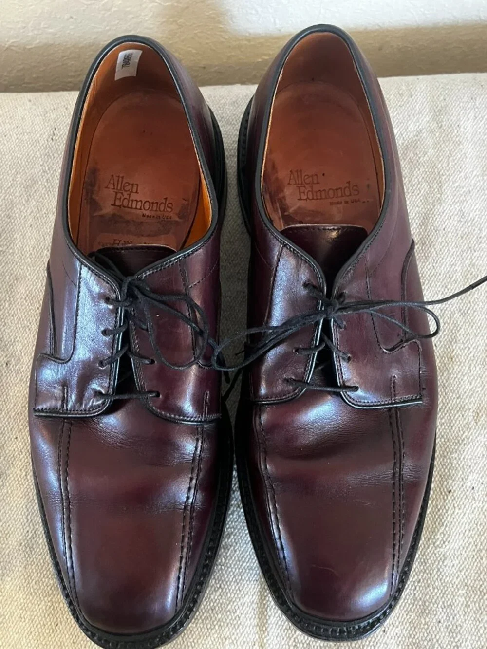 Allen Edmonds Men's Brown Hillcrest Leather Dress Office Shoes Sz 9.5