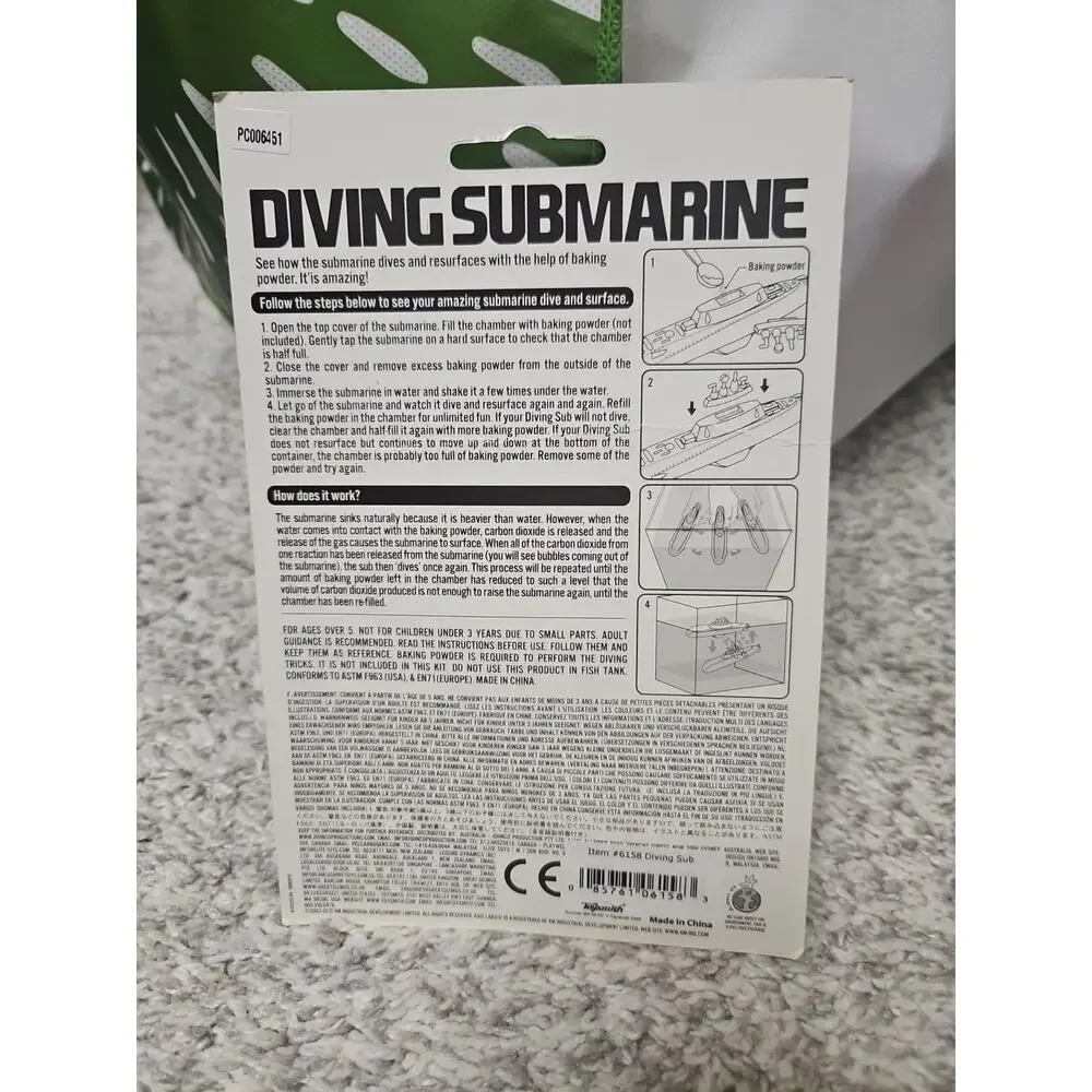 Diving Submarine, Kidz Labs, 4M New in sealed package