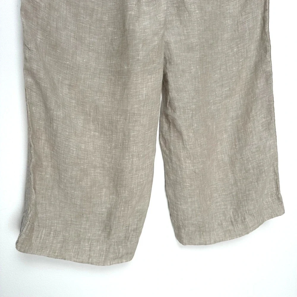 Quince 100% European Linen Wide Leg Pants Flax Beige Small JDAVN01 SP/25 NEW