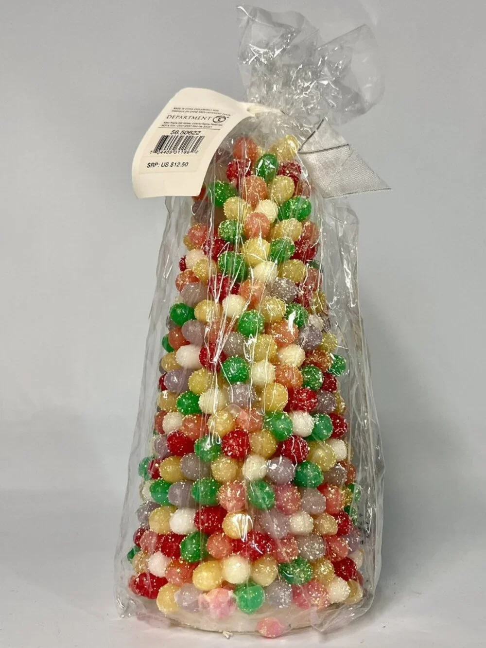 NEW Dept 56 Candy Glitter Gumdrop Tree Christmas Wax Candle 9 inch Colorful