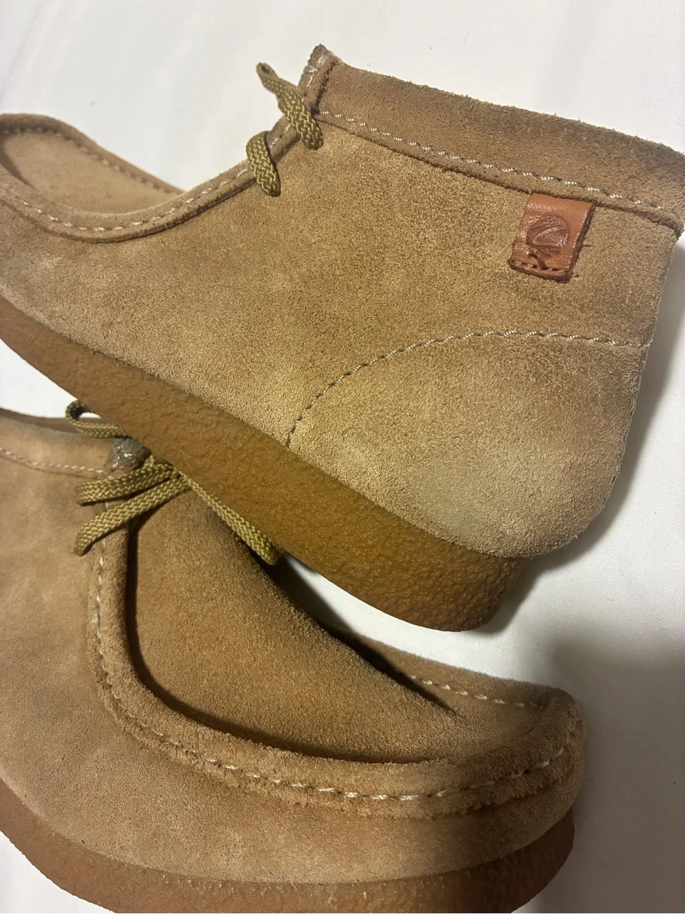 Clarks suede upper