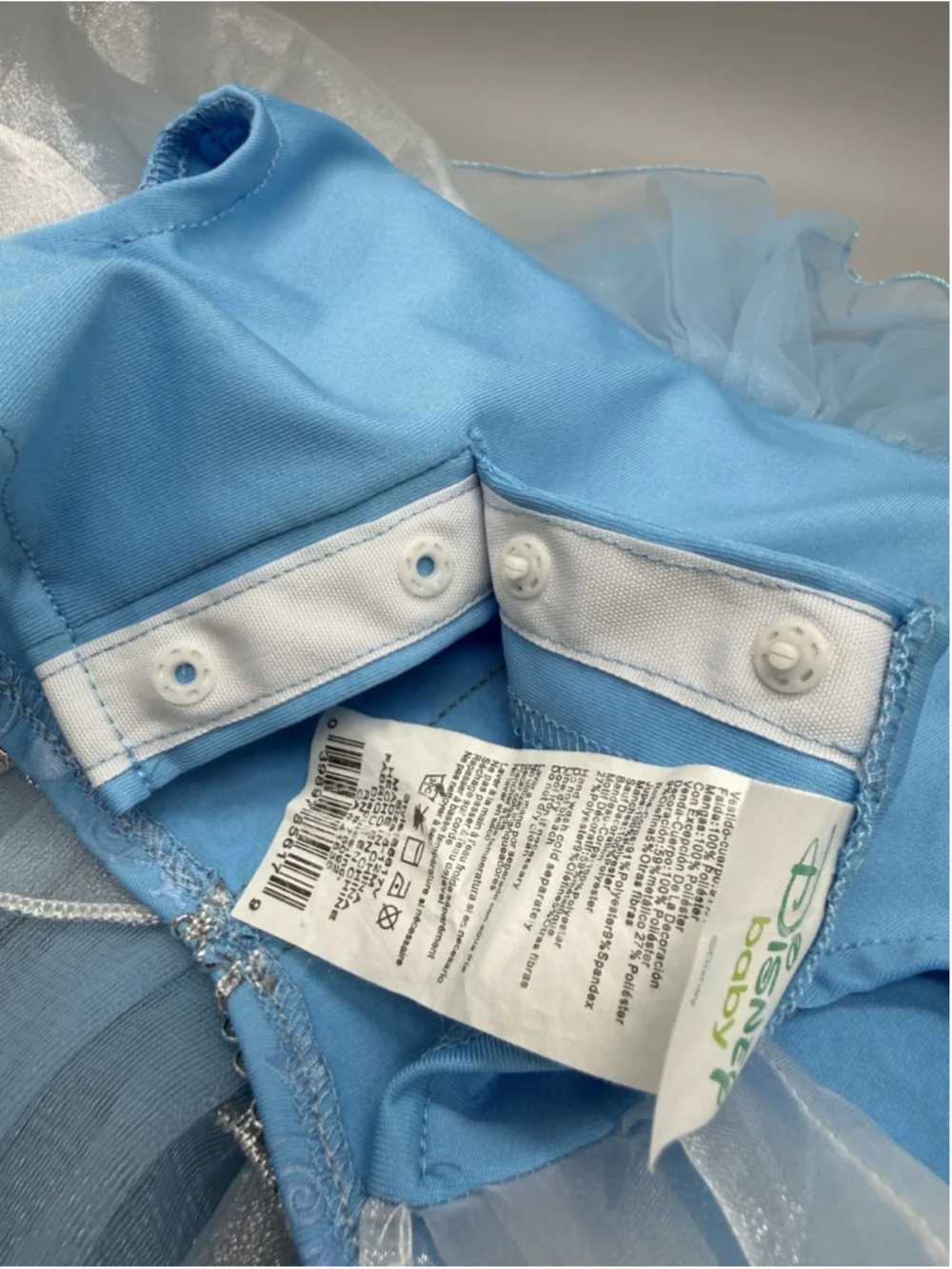Disney Cinderella Prestige Infant Costume Disguise Blue Dress 6-12 Months