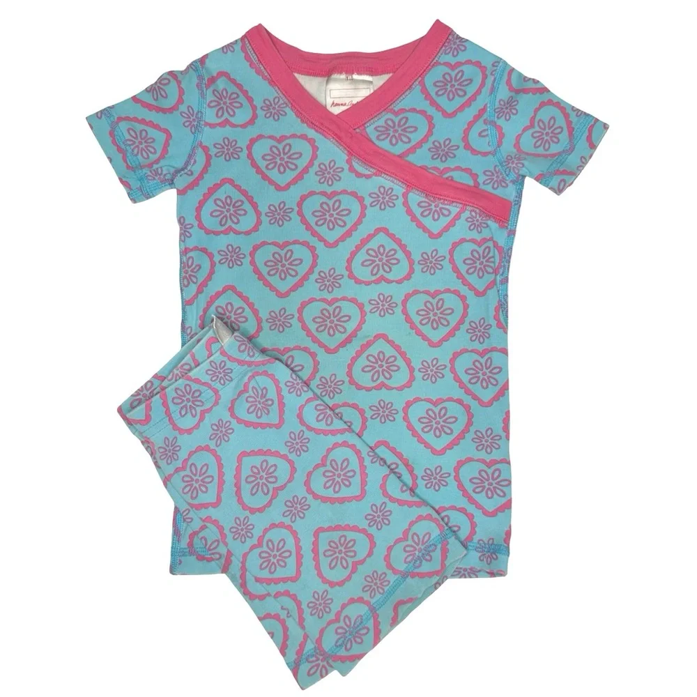 Hanna Andersson‎ Heart Short Johns Pajamas