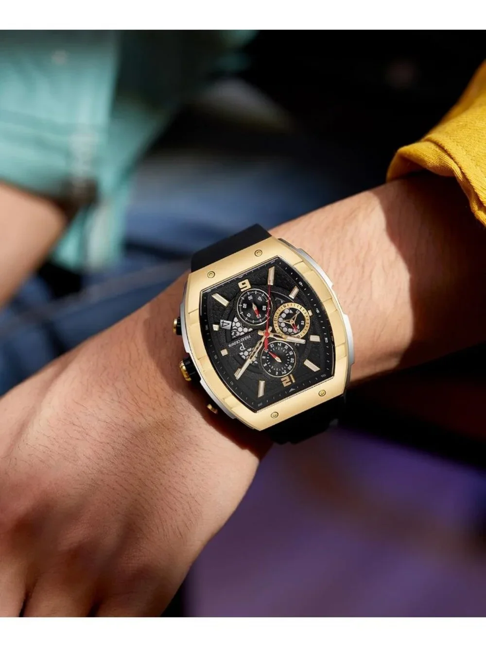 Men's Gold Luxury Fashion Analog Waterproof Luminous Quartz Classic Wrist Watch
