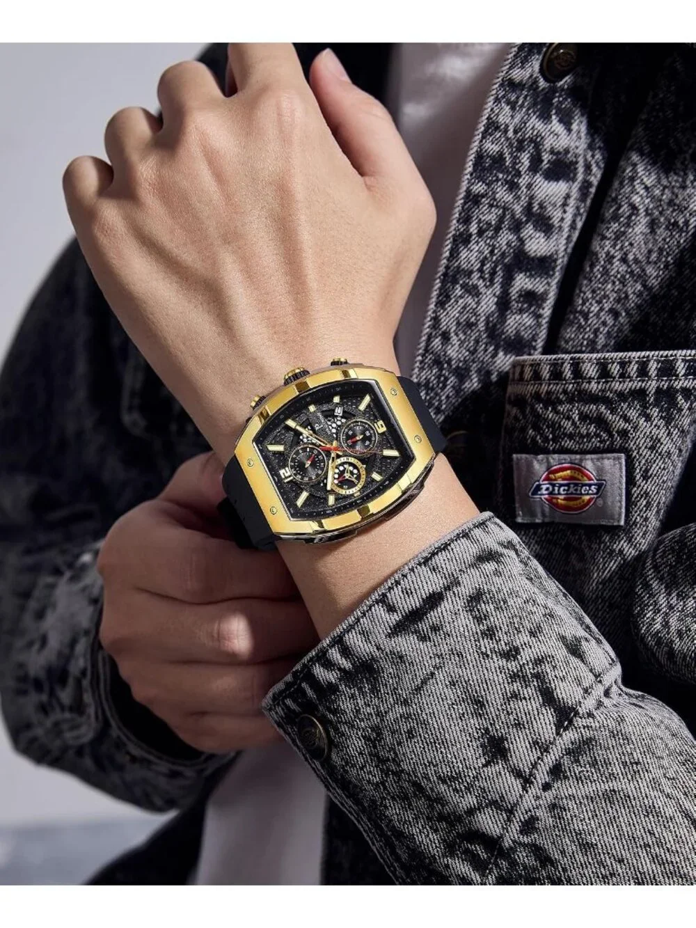 Men's Gold Luxury Fashion Analog Waterproof Luminous Quartz Classic Wrist Watch