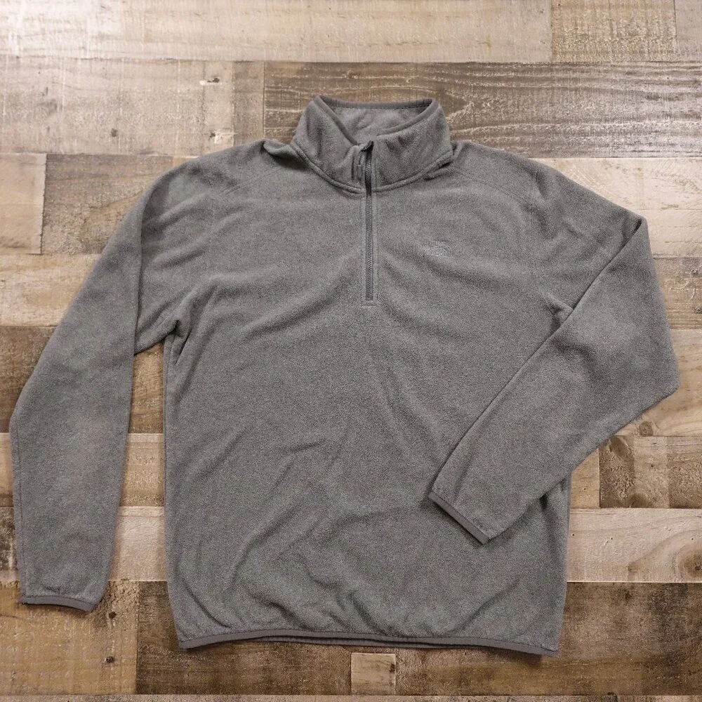 The North Face Men’s Gray Polartec Quarter-Zip Fleece Pullover Size Medium‎