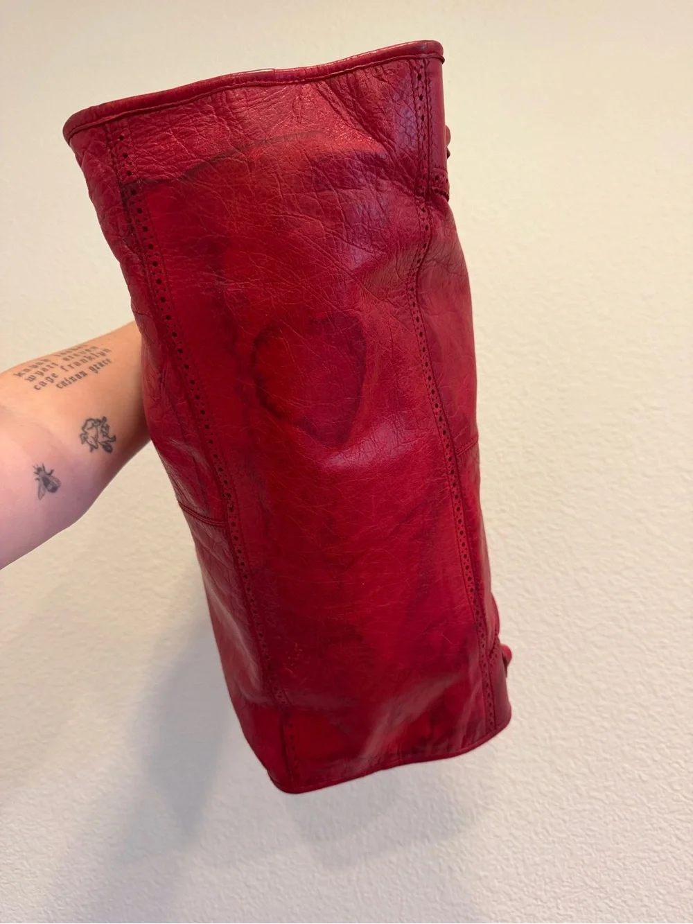 Balenciaga Citybag Giant Brogues Work Crimson red Vintage Y2K