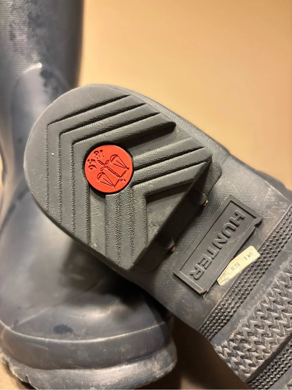 Hunter Rainboots Navy Knee High Size 8