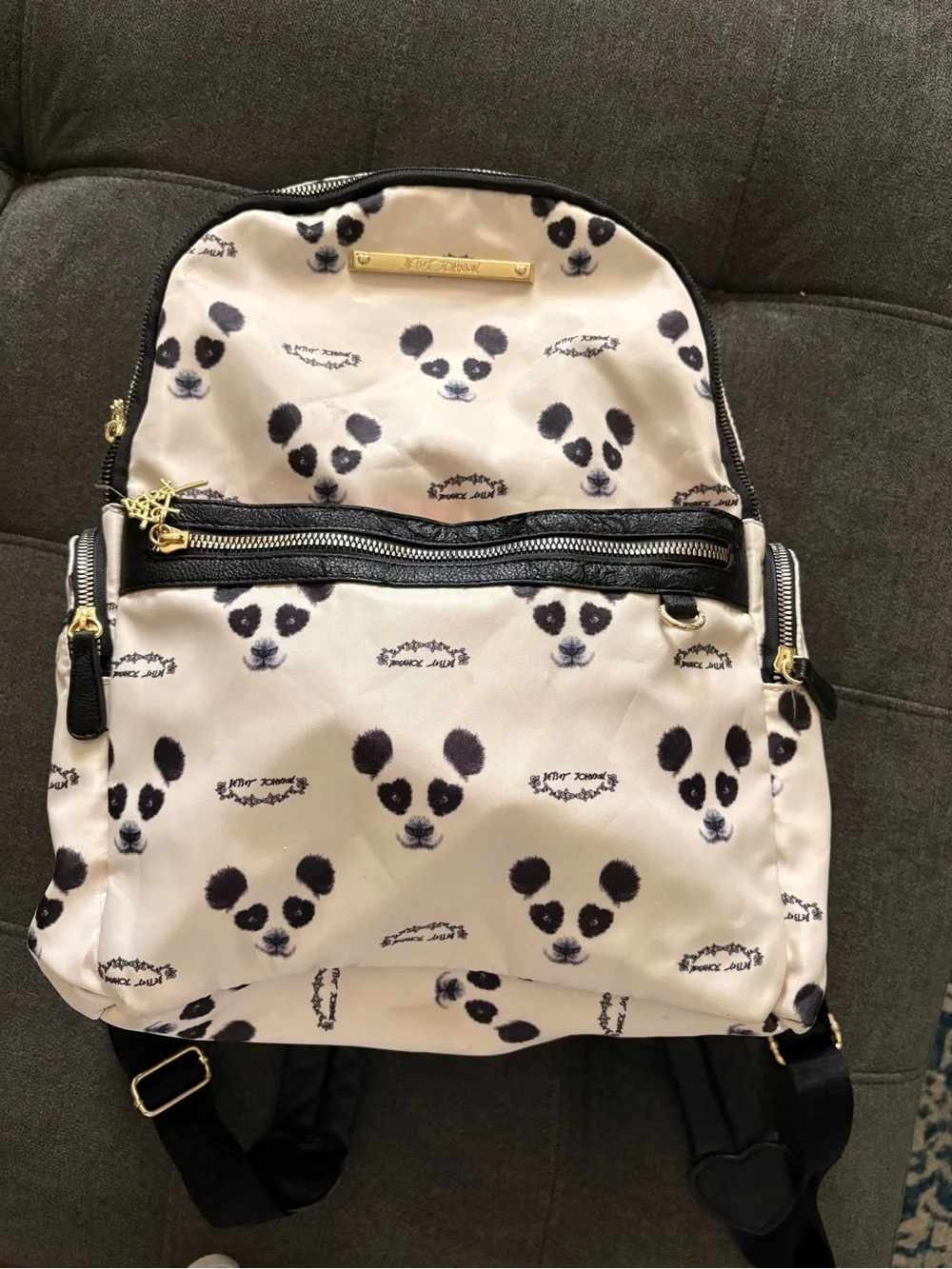 Betsey Johnson black zip